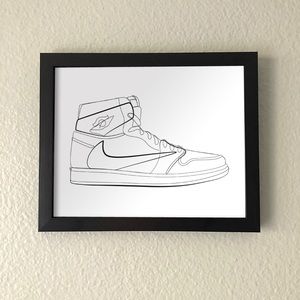 Jordan 1 Travis Scott Wall Art
